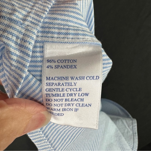 Southern Tide Blue and White Stripe Button Down Shirt Medium New Condition - Picture 3 of 7